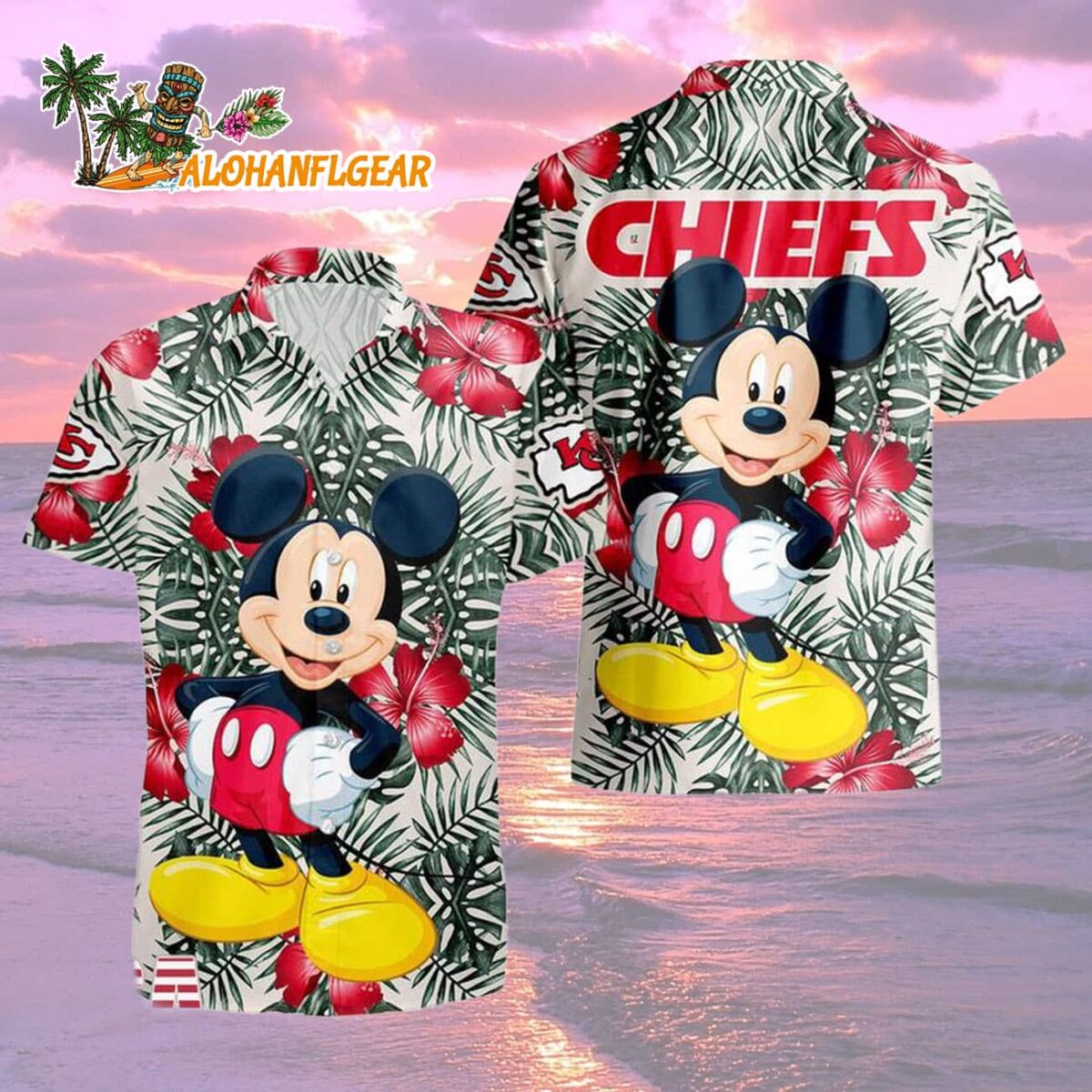 Kansas City Chiefs Mickey Disney Limited Edition Hawaiian Shirt Kansas City Chiefs Aloha Shirt 2