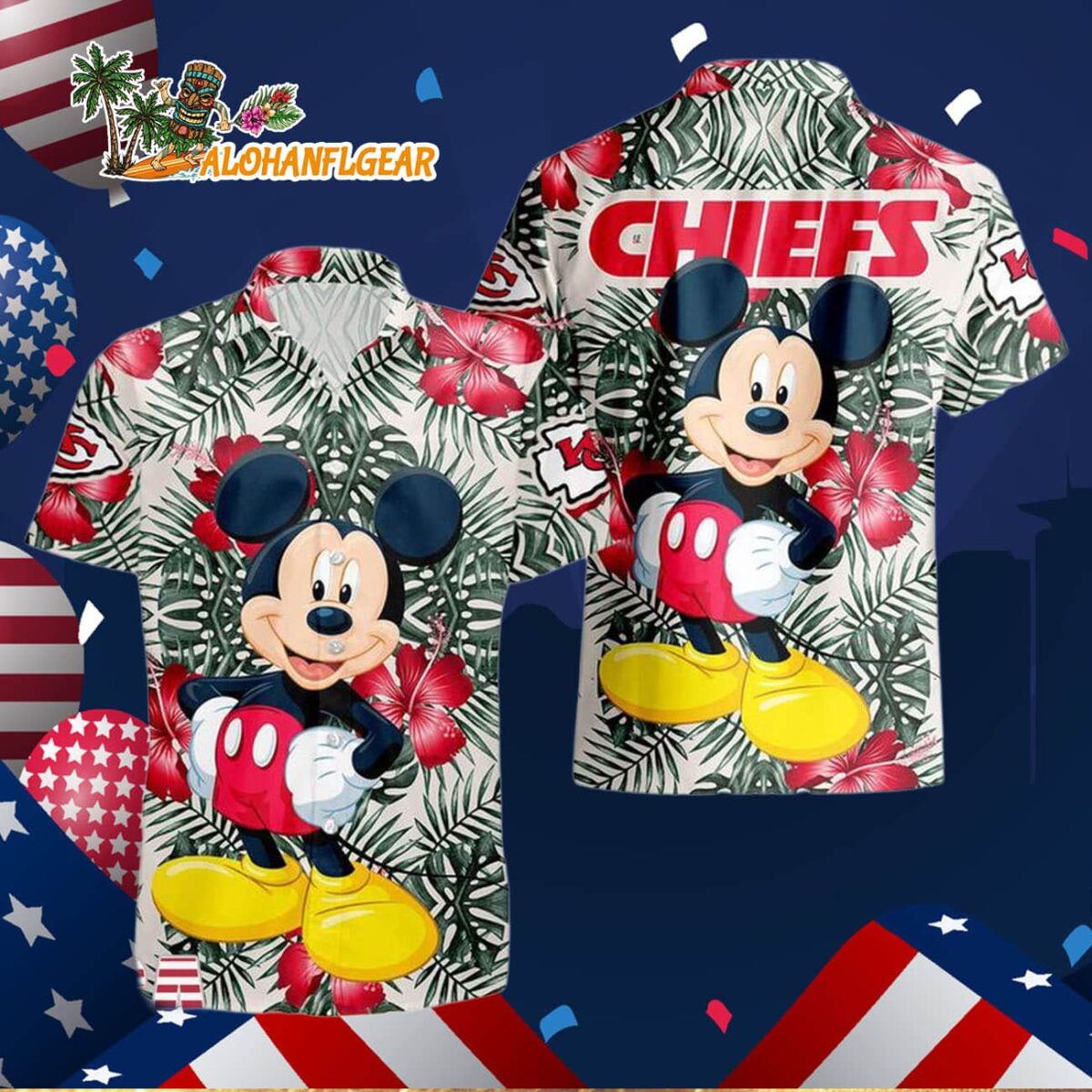 Kansas City Chiefs Mickey Disney Limited Edition Hawaiian Shirt Kansas City Chiefs Aloha Shirt 3