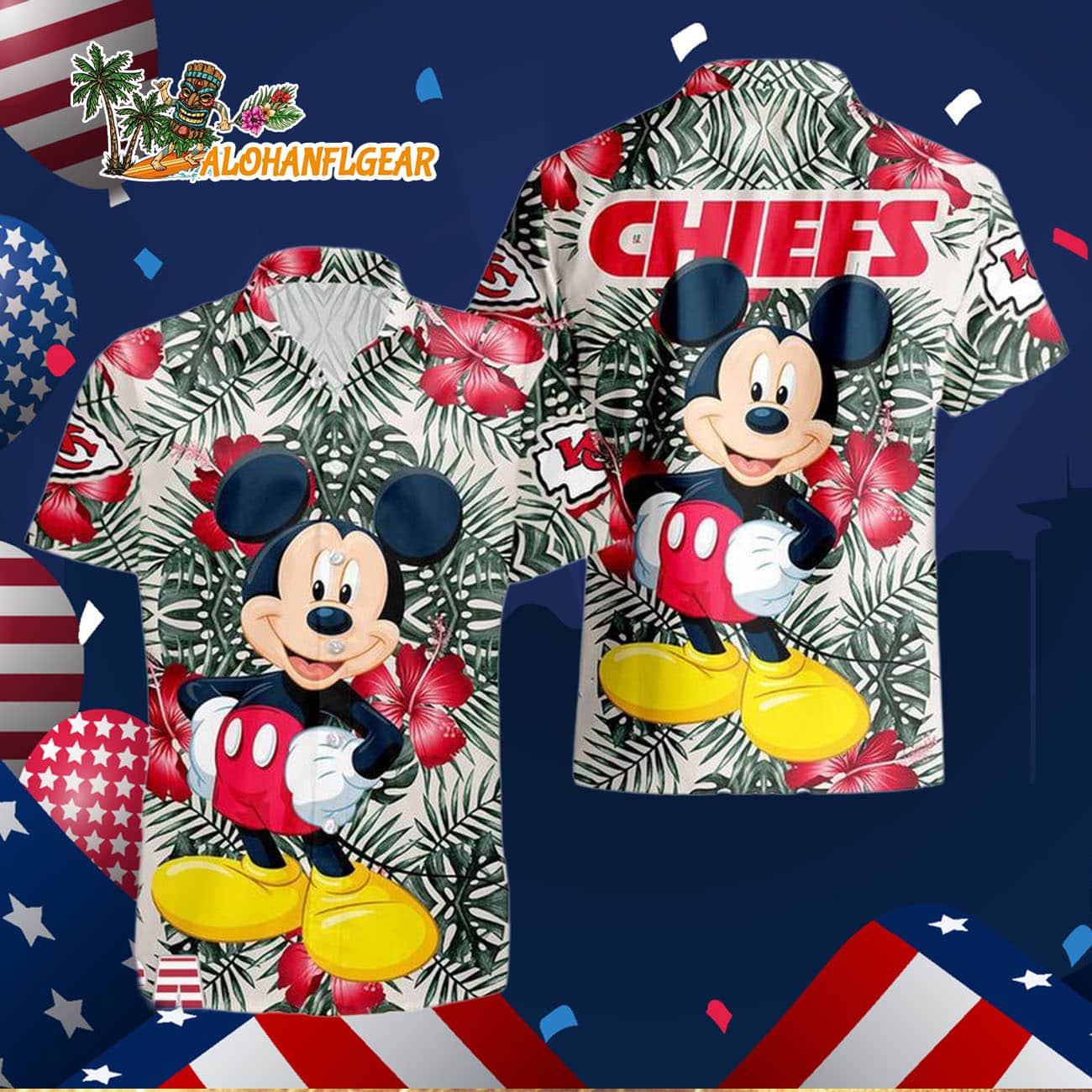 Kansas City Chiefs Mickey Disney Limited Edition Hawaiian Shirt, Kansas City Chiefs Aloha Shirt Kansas City Chiefs Mickey Disney Limited Edition Hawaiian Shirt, Kansas City Chiefs Aloha Shirt