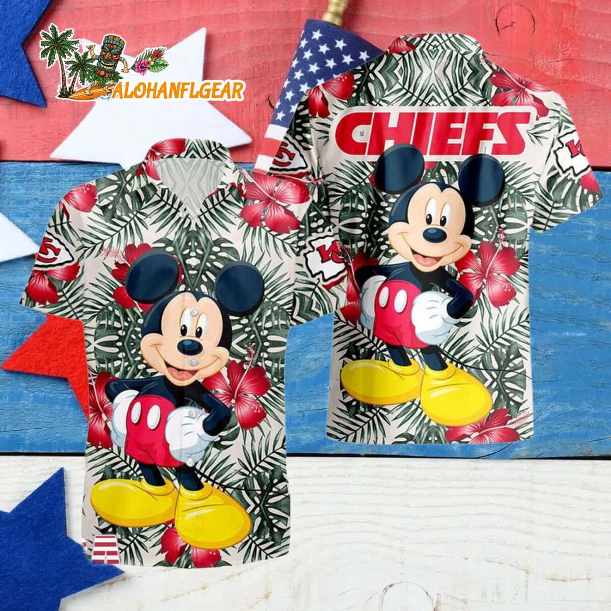 Kansas City Chiefs Mickey Disney Limited Edition Hawaiian Shirt Kansas City Chiefs Aloha Shirt 4