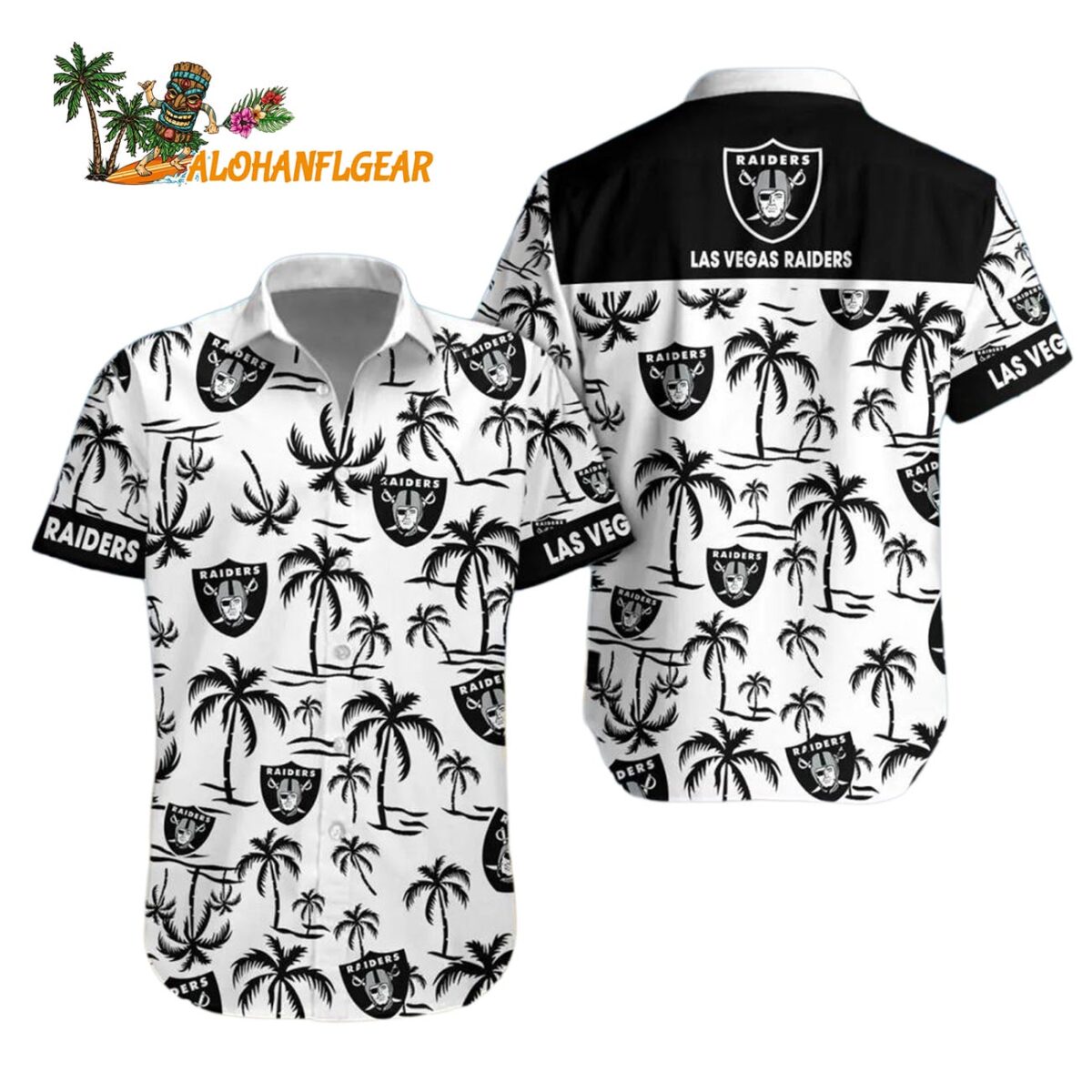 Las Vegas Raiders Coconut Logo Beach Hawaiian Shirt NFL Aloha Shirt 1