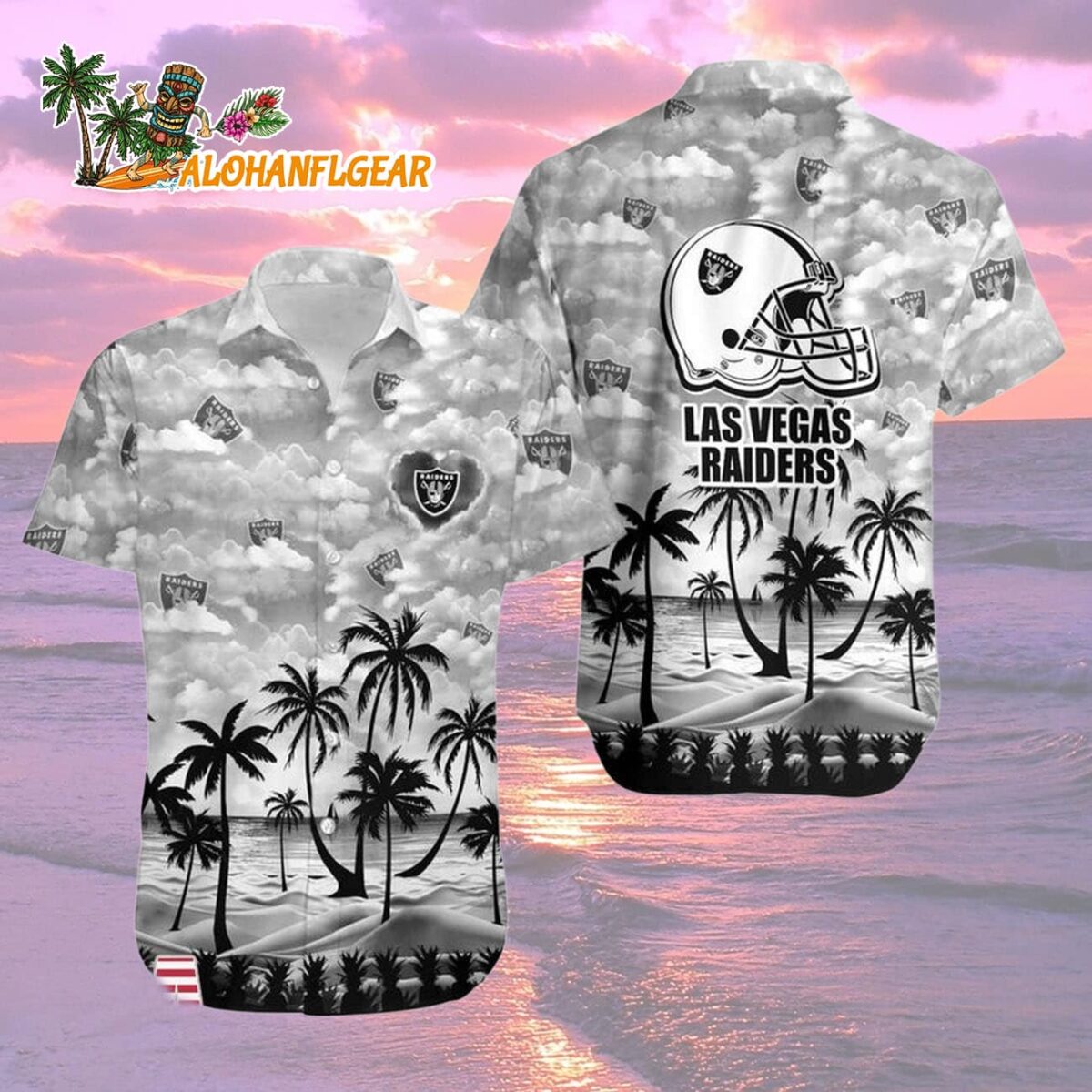Las Vegas Raiders Coconut Palms Limited Edition Hawaiian Shirt Las Vegas Raiders Aloha Shirt 2