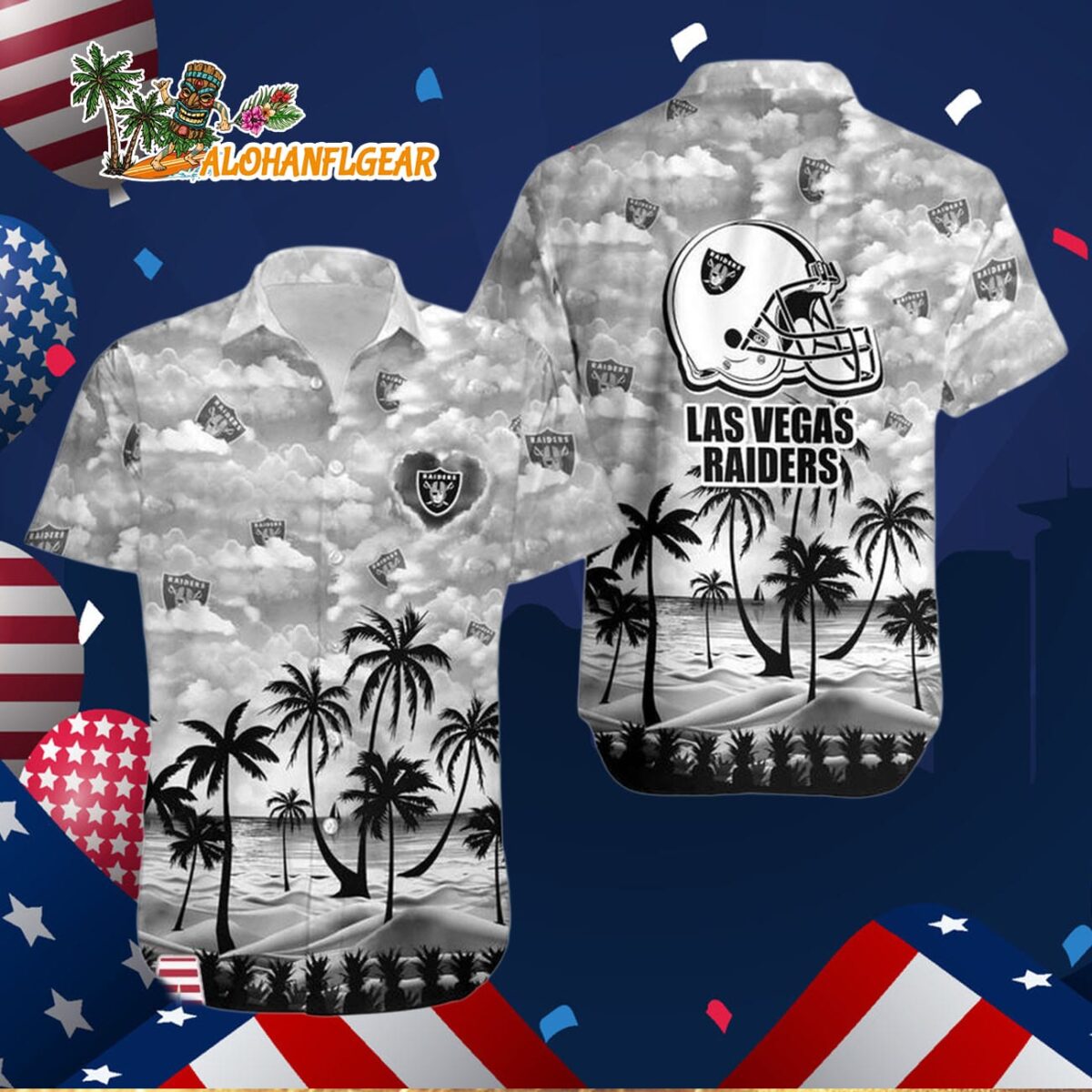Las Vegas Raiders Coconut Palms Limited Edition Hawaiian Shirt Las Vegas Raiders Aloha Shirt 3