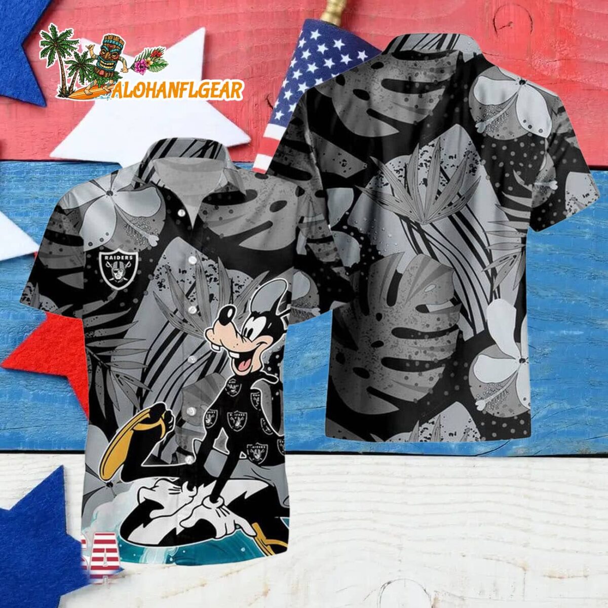 Las Vegas Raiders Goofy Disney Limited Edition Hawaiian Shirt Las Vegas Raiders Aloha Shirt 4
