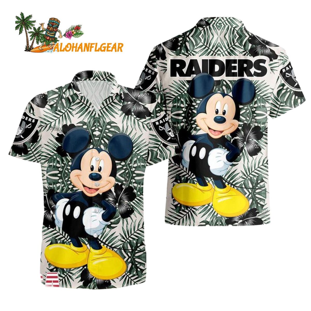 Las Vegas Raiders Mickey Disney Limited Edition Hawaiian Shirt Las Vegas Raiders Aloha Shirt 1