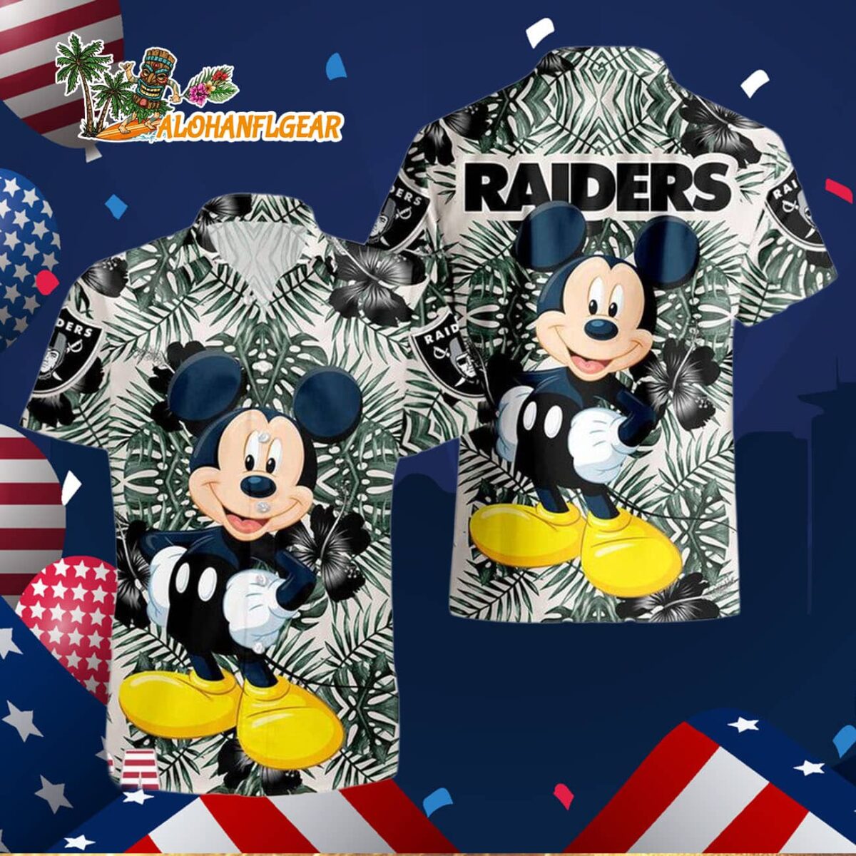 Las Vegas Raiders Mickey Disney Limited Edition Hawaiian Shirt, Las Vegas Raiders Aloha Shirt 2 Las Vegas Raiders Mickey Disney Limited Edition Hawaiian Shirt Las Vegas Raiders Aloha Shirt 3