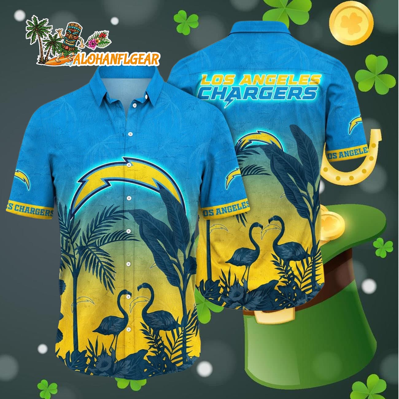 Los Angeles Chargers Flamingo And Flower Funny Hawaiian Shirt, Los Angeles Chargers Aloha Shirt Los Angeles Chargers Flamingo And Flower Funny Hawaiian Shirt, Los Angeles Chargers Aloha Shirt