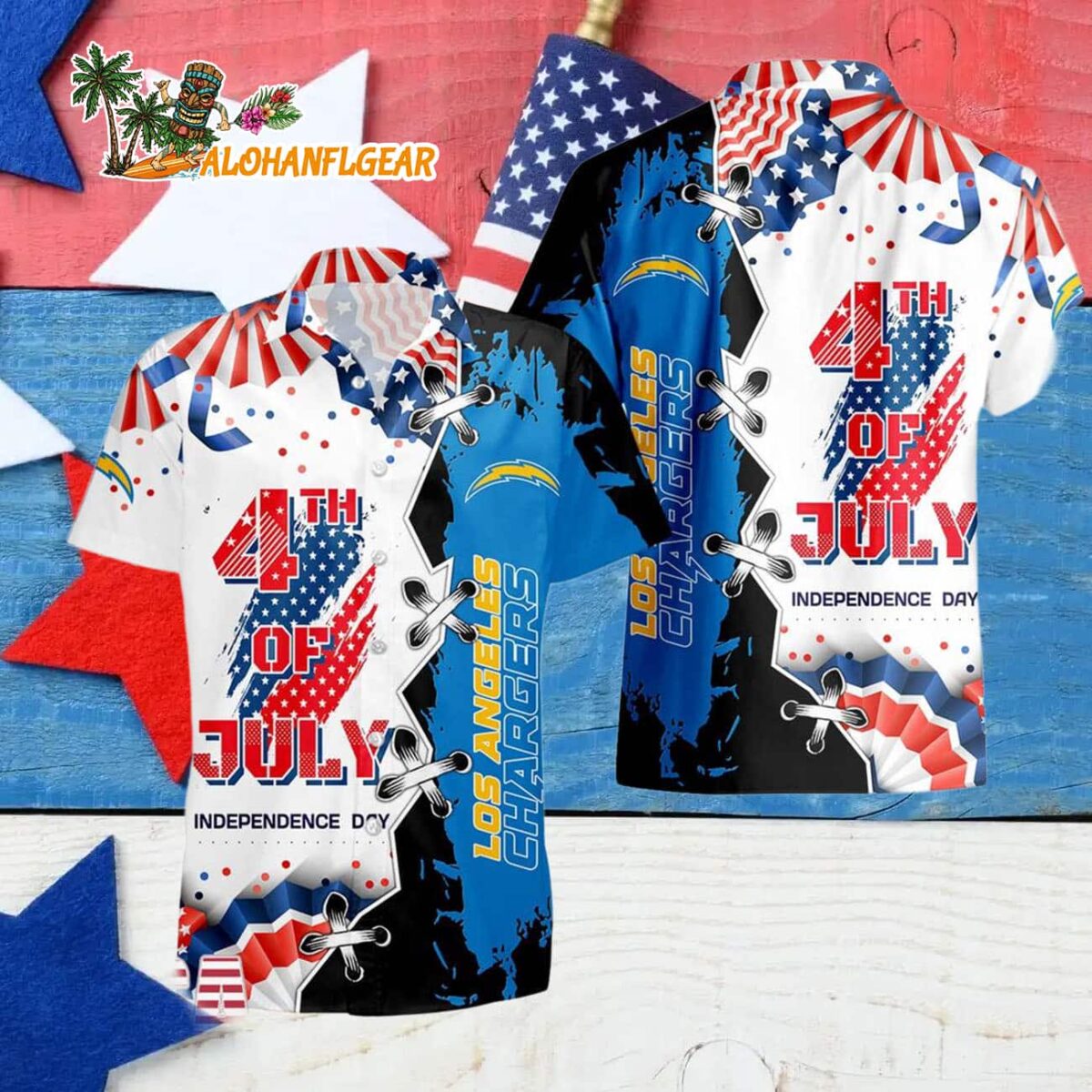 Los Angeles Chargers Happy Independence Day Resurgence Hawaiian Shirt NFL Aloha Shirt 4 Los Angeles Chargers Happy Independence Day Resurgence Hawaiian Shirt NFL Aloha Shirt 4