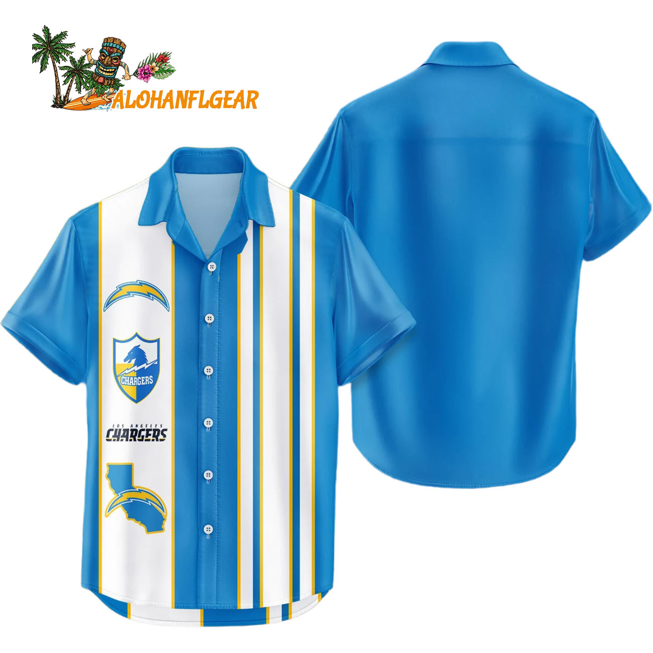 Los Angeles Chargers Hawaiian Shirt Classic Color Contrast, Los Angeles Chargers Aloha Shirt Los Angeles Chargers Hawaiian Shirt Classic Color Contrast, Los Angeles Chargers Aloha Shirt