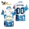Los Angeles Chargers Hibiscus Flower Custom Name Hawaiian Shirt NFL Aloha Shirt 1
