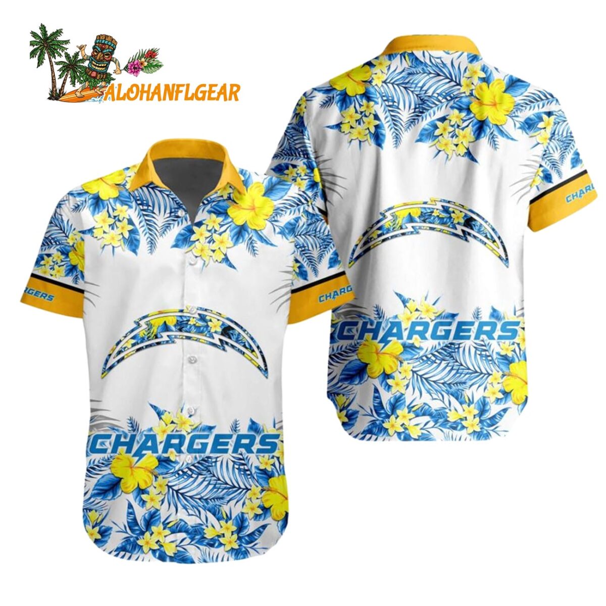 Los Angeles Chargers Special Floral Tropical Team Spirit Hawaiian Shirt Los Angeles Chargers Aloha Shirt 1