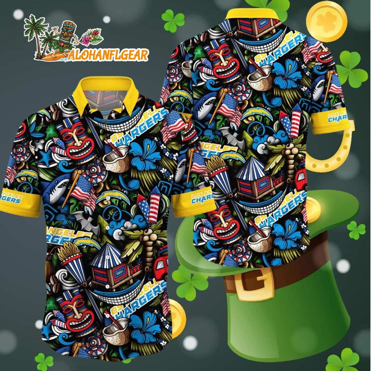 Los Angeles Chargers Tiki Me Off Hawaiian Shirt Los Angeles Chargers Aloha Shirt 4 Los Angeles Chargers Tiki Me Off Hawaiian Shirt Los Angeles Chargers Aloha Shirt 4