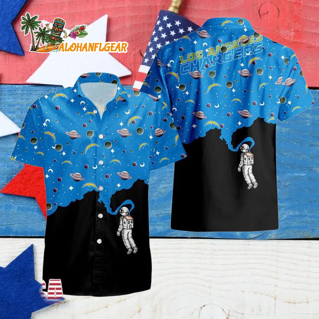Los Angeles Chargers Universal Astronaut Pattern Hawaiian Shirt, Los Angeles Chargers Aloha Shirt Los Angeles Chargers Universal Astronaut Pattern Hawaiian Shirt, Los Angeles Chargers Aloha Shirt
