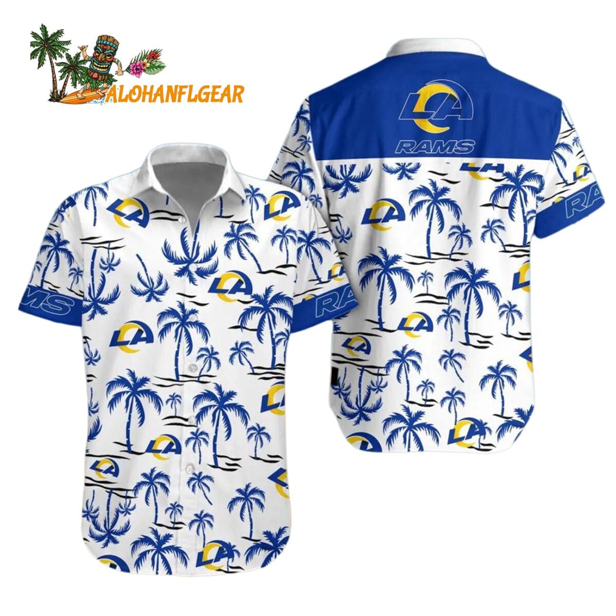 Los Angeles Rams Coconut Logo Beach Hawaiian Shirt NFL Aloha Shirt 1