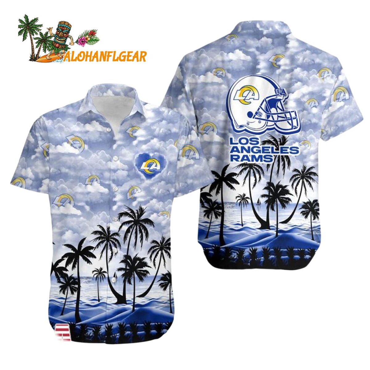 Los Angeles Rams Coconut Palms Limited Edition Hawaiian Shirt Los Angeles Rams Aloha Shirt 1