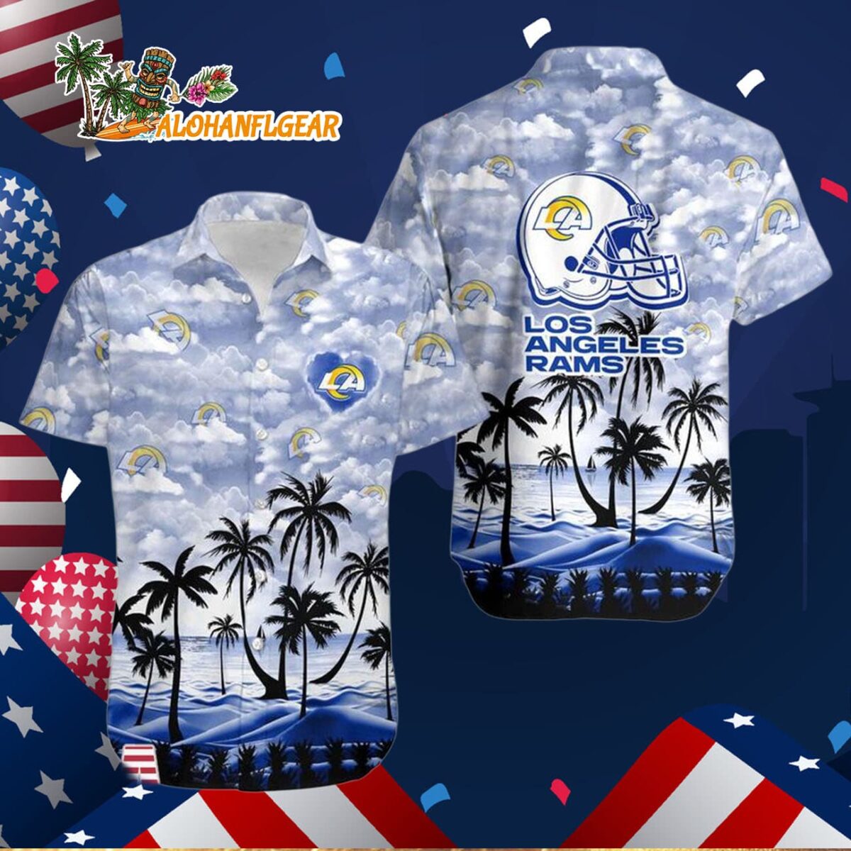 Los Angeles Rams Coconut Palms Limited Edition Hawaiian Shirt, Los Angeles Rams Aloha Shirt 2 Los Angeles Rams Coconut Palms Limited Edition Hawaiian Shirt Los Angeles Rams Aloha Shirt 3