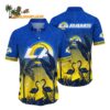 Los Angeles Rams Flamingo And Flower Funny Hawaiian Shirt Los Angeles Rams Aloha Shirt 1