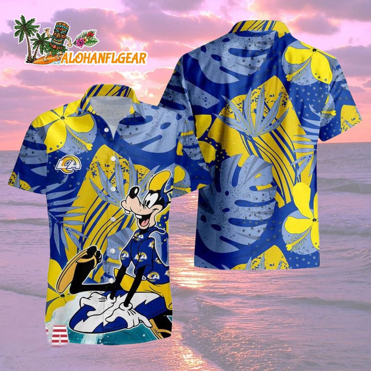 Los Angeles Rams Goofy Disney Limited Edition Hawaiian Shirt Los Angeles Rams Aloha Shirt 2