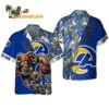 Los Angeles Rams Mascot Summer Hawaiian Shirt Los Angeles Rams Aloha Shirt 1