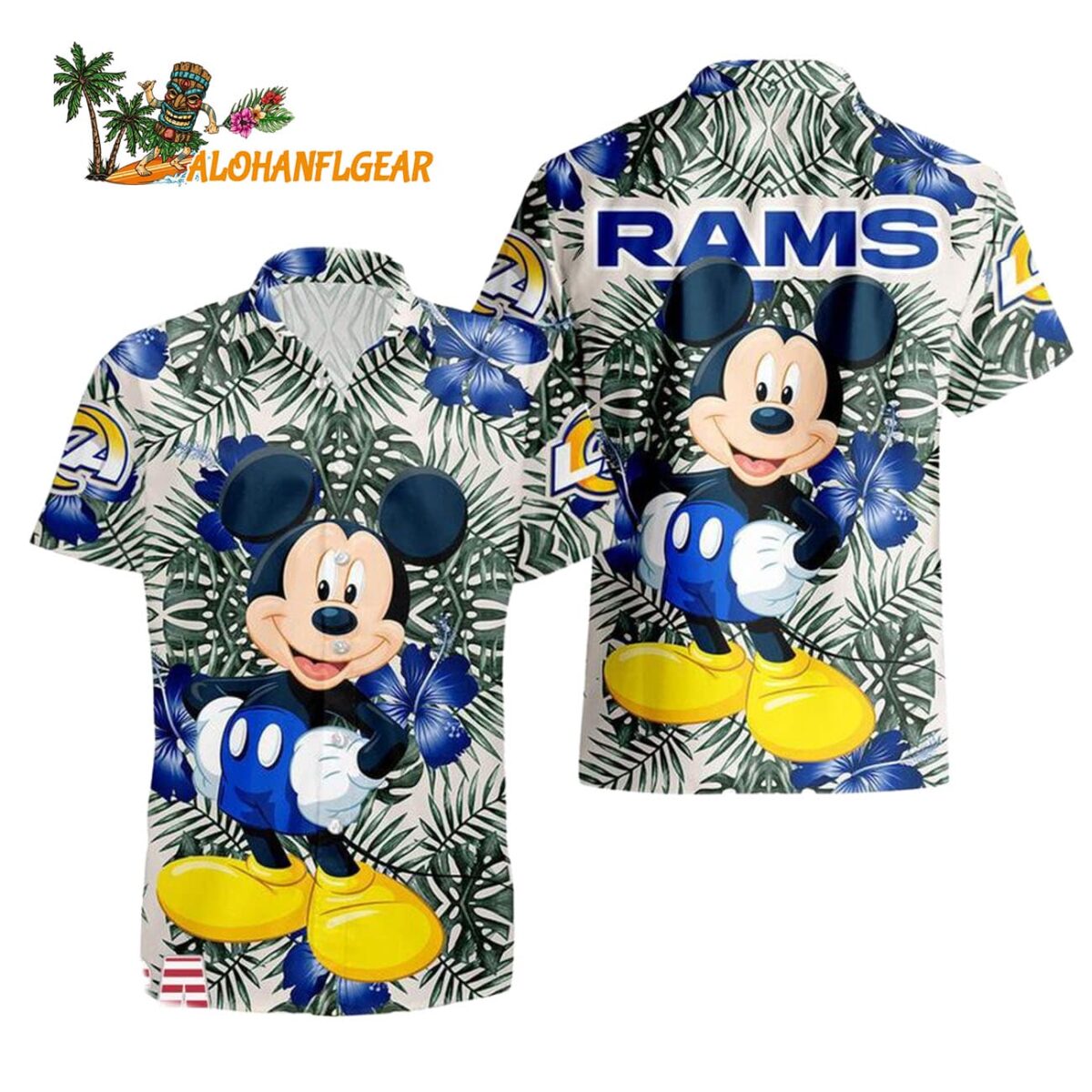 Los Angeles Rams Mickey Disney Limited Edition Hawaiian Shirt Los Angeles Rams Aloha Shirt 1