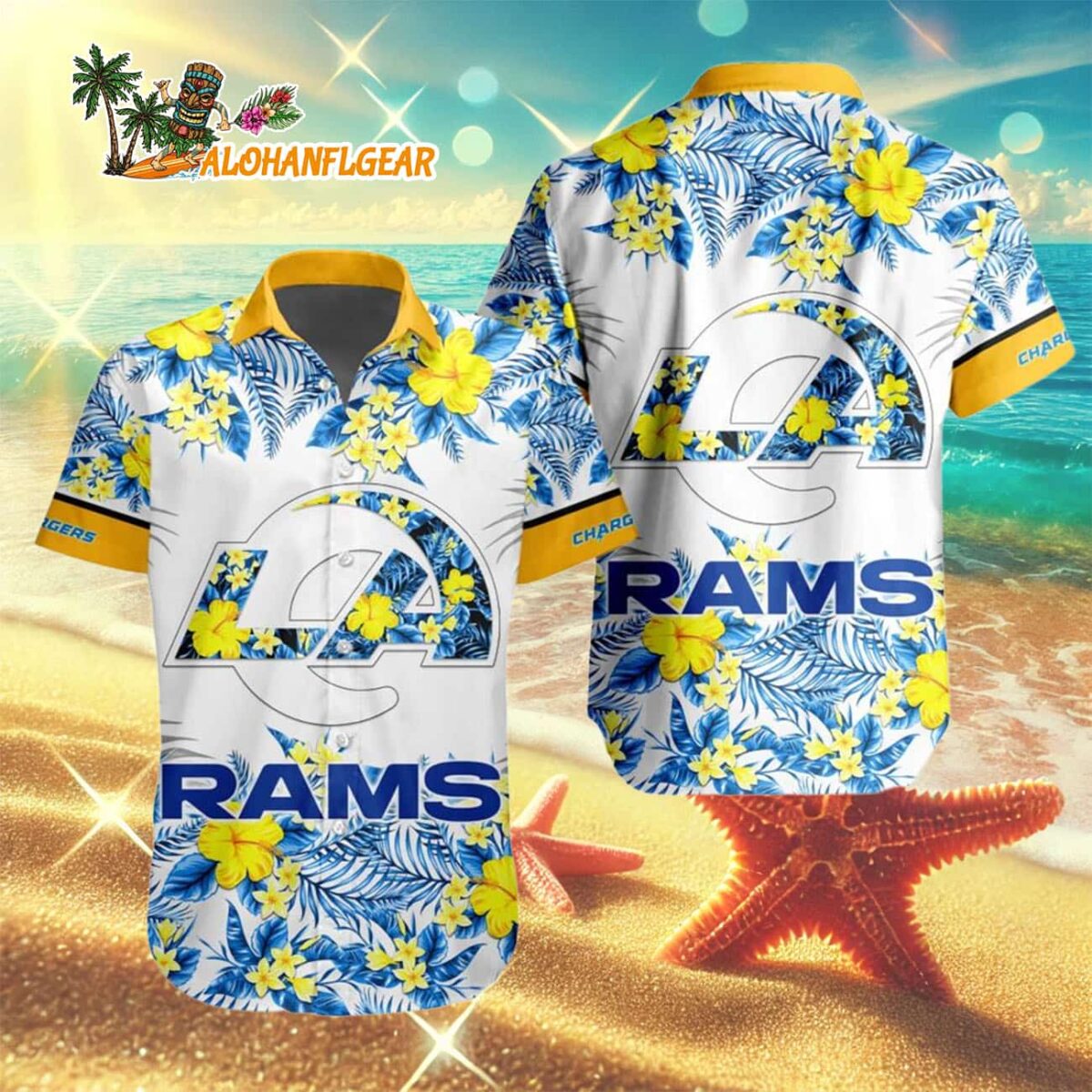 Los Angeles Rams Special Floral Tropical Team Spirit Hawaiian Shirt Los Angeles Rams Aloha Shirt 3