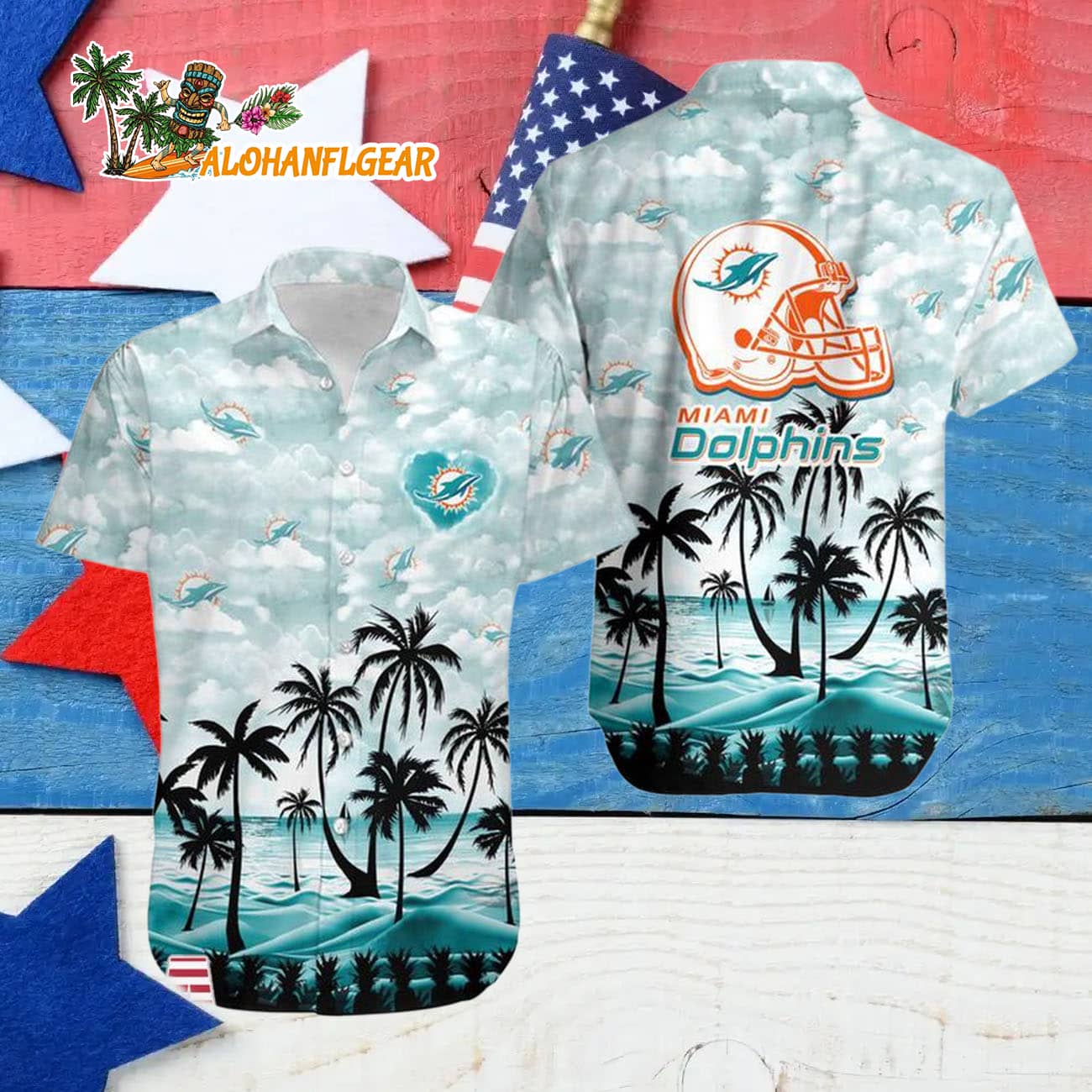 Miami Dolphins Coconut Palms Limited Edition Hawaiian Shirt, Miami Dolphins Aloha Shirt Miami Dolphins Coconut Palms Limited Edition Hawaiian Shirt, Miami Dolphins Aloha Shirt