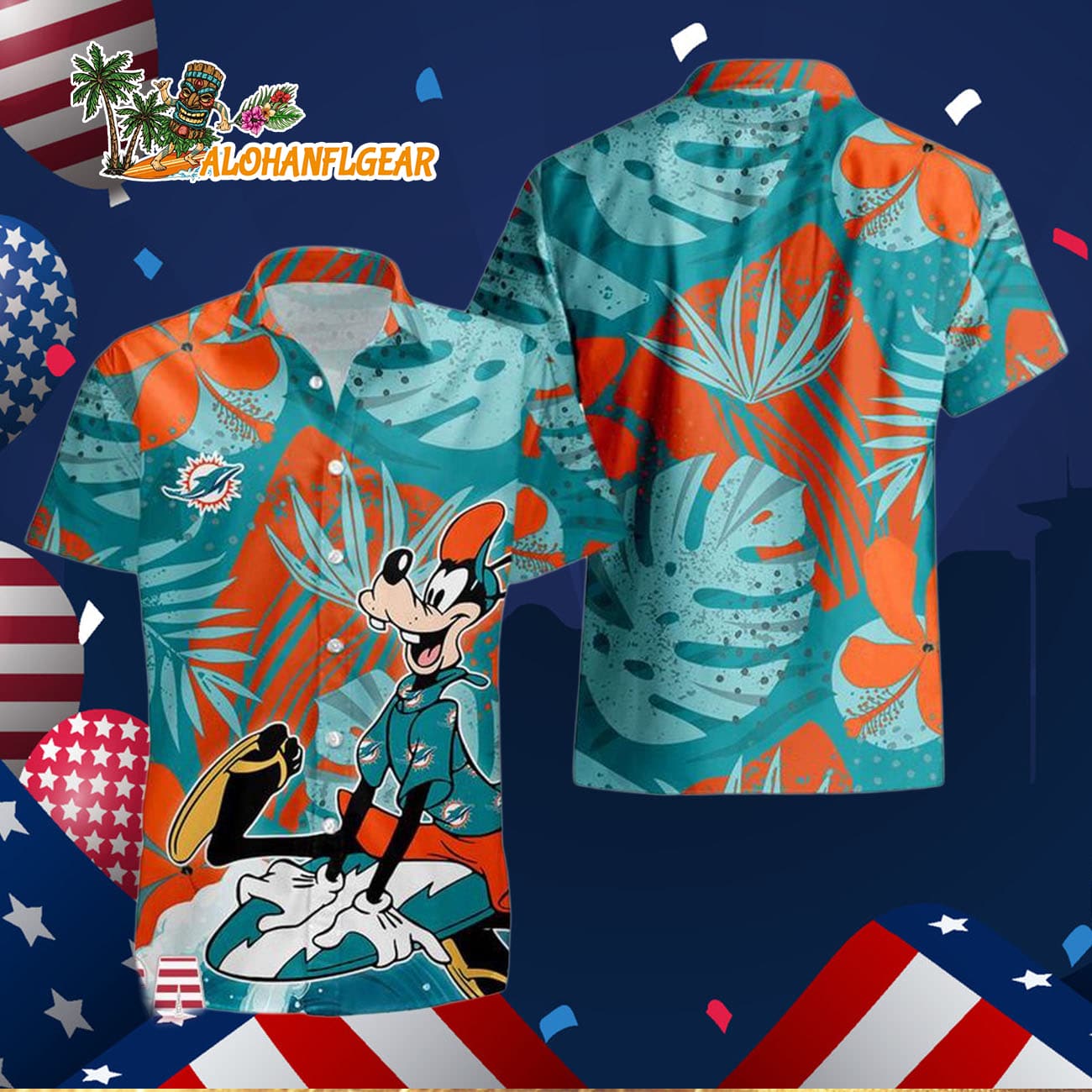 Miami Dolphins Goofy Disney Limited Edition Hawaiian Shirt, Miami Dolphins Aloha Shirt Miami Dolphins Goofy Disney Limited Edition Hawaiian Shirt, Miami Dolphins Aloha Shirt