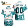 Miami Dolphins Hibiscus Flower Custom Name Hawaiian Shirt NFL Aloha Shirt 1
