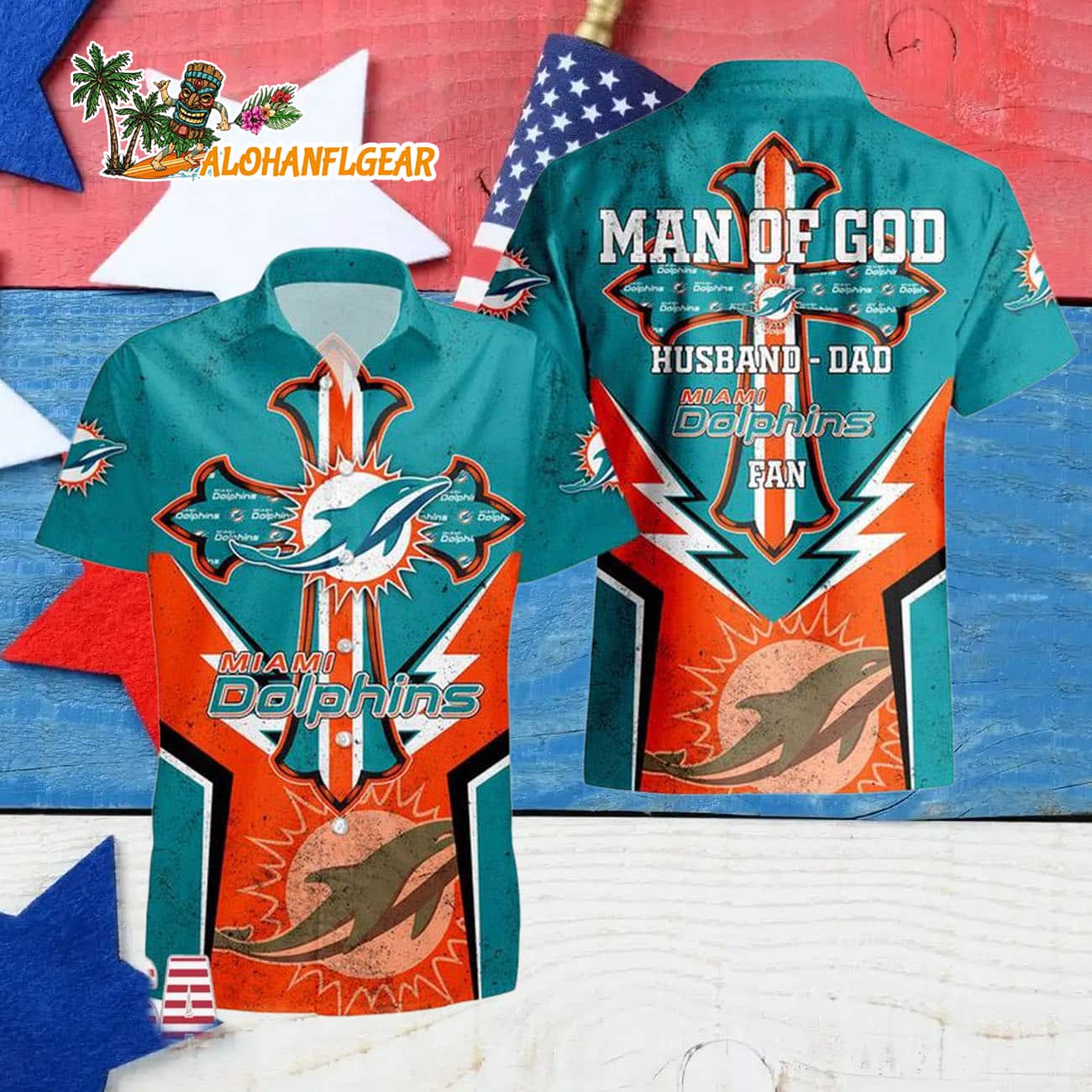 Miami Dolphins Man Of God Gift For Fathers Day Hawaiian Shirt, Miami Dolphins Aloha Shirt Miami Dolphins Man Of God Gift For Fathers Day Hawaiian Shirt, Miami Dolphins Aloha Shirt