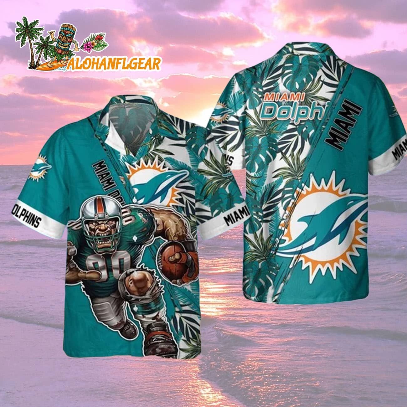 Miami Dolphins Mascot Summer Hawaiian Shirt, Miami Dolphins Aloha Shirt Miami Dolphins Mascot Summer Hawaiian Shirt, Miami Dolphins Aloha Shirt