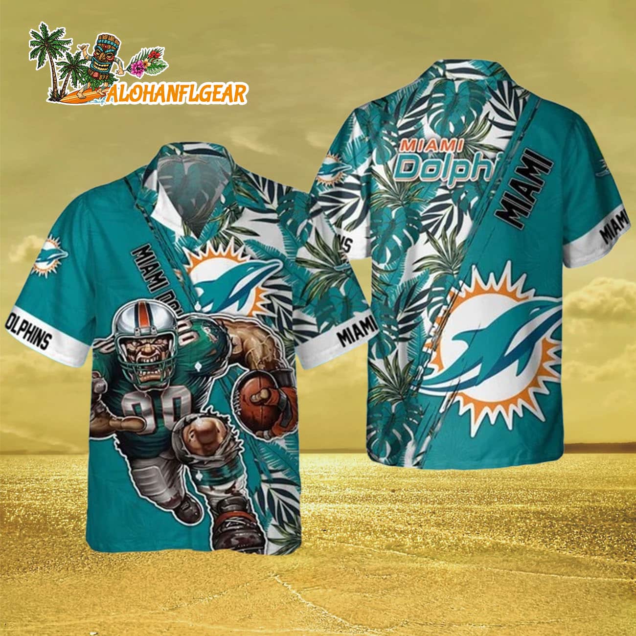 Miami Dolphins Mascot Summer Hawaiian Shirt, Miami Dolphins Aloha Shirt Miami Dolphins Mascot Summer Hawaiian Shirt, Miami Dolphins Aloha Shirt