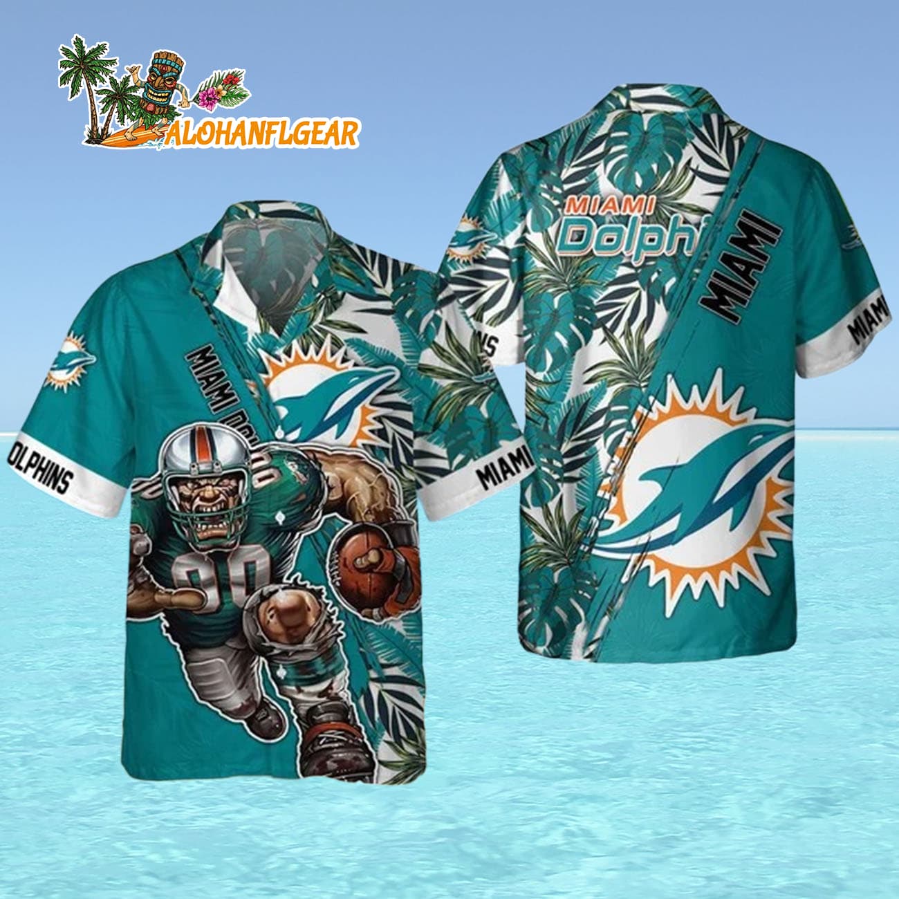 Miami Dolphins Mascot Summer Hawaiian Shirt, Miami Dolphins Aloha Shirt Miami Dolphins Mascot Summer Hawaiian Shirt, Miami Dolphins Aloha Shirt
