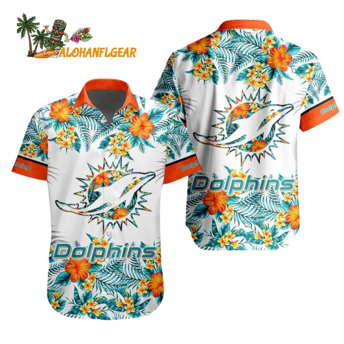 Miami Dolphins Special Floral Tropical Team Spirit Hawaiian Shirt Miami Dolphins Aloha Shirt 1