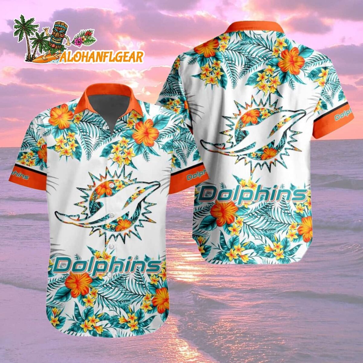 Miami Dolphins Special Floral Tropical Team Spirit Hawaiian Shirt Miami Dolphins Aloha Shirt 2