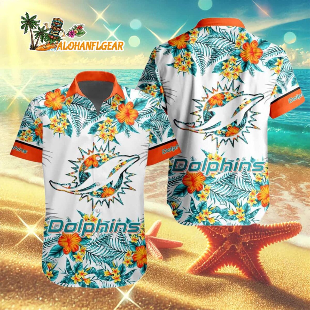 Miami Dolphins Special Floral Tropical Team Spirit Hawaiian Shirt Miami Dolphins Aloha Shirt 3