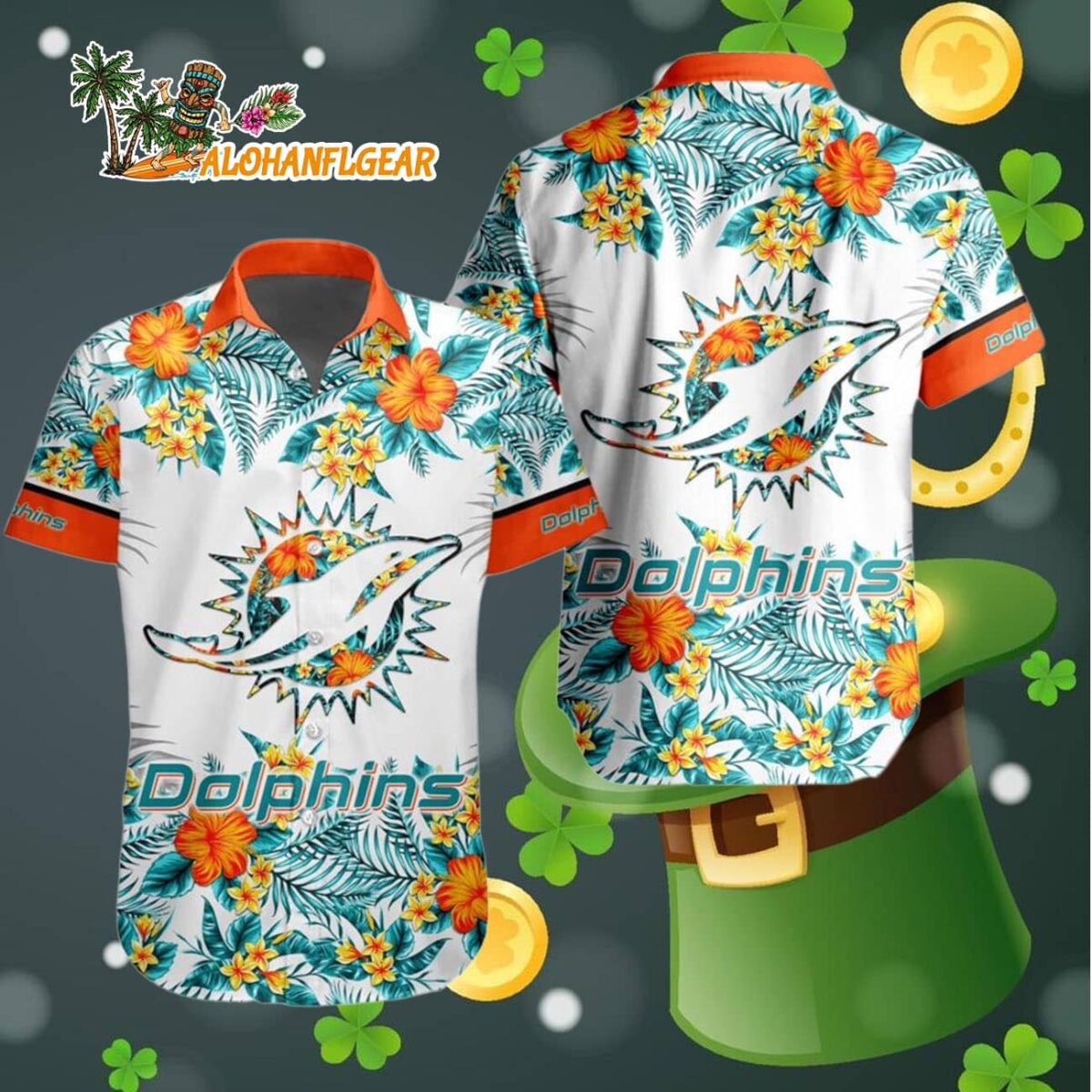 Miami Dolphins Special Floral Tropical Team Spirit Hawaiian Shirt Miami Dolphins Aloha Shirt 4