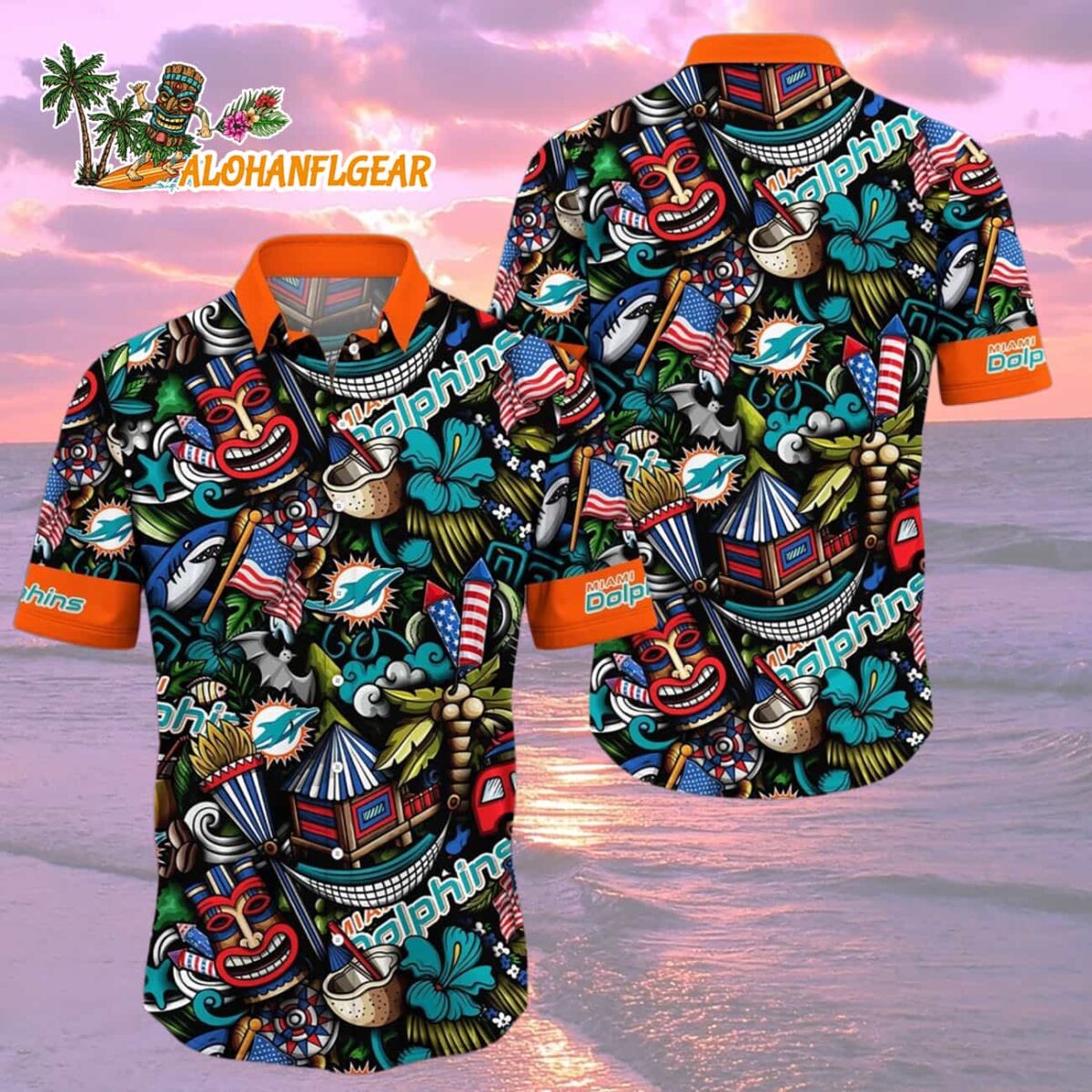 Miami Dolphins Tiki Me Off Hawaiian Shirt, Miami Dolphins Aloha Shirt 1 Miami Dolphins Tiki Me Off Hawaiian Shirt Miami Dolphins Aloha Shirt 2
