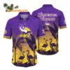 Minnesota Vikings Flamingo And Flower Funny Hawaiian Shirt Minnesota Vikings Aloha Shirt 1
