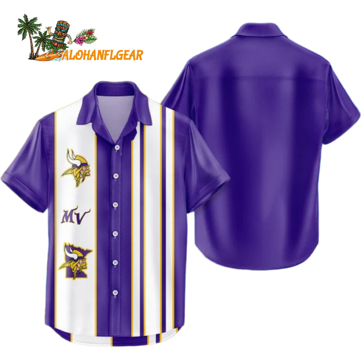 Minnesota Vikings Hawaiian Shirt Classic Color Contrast 1