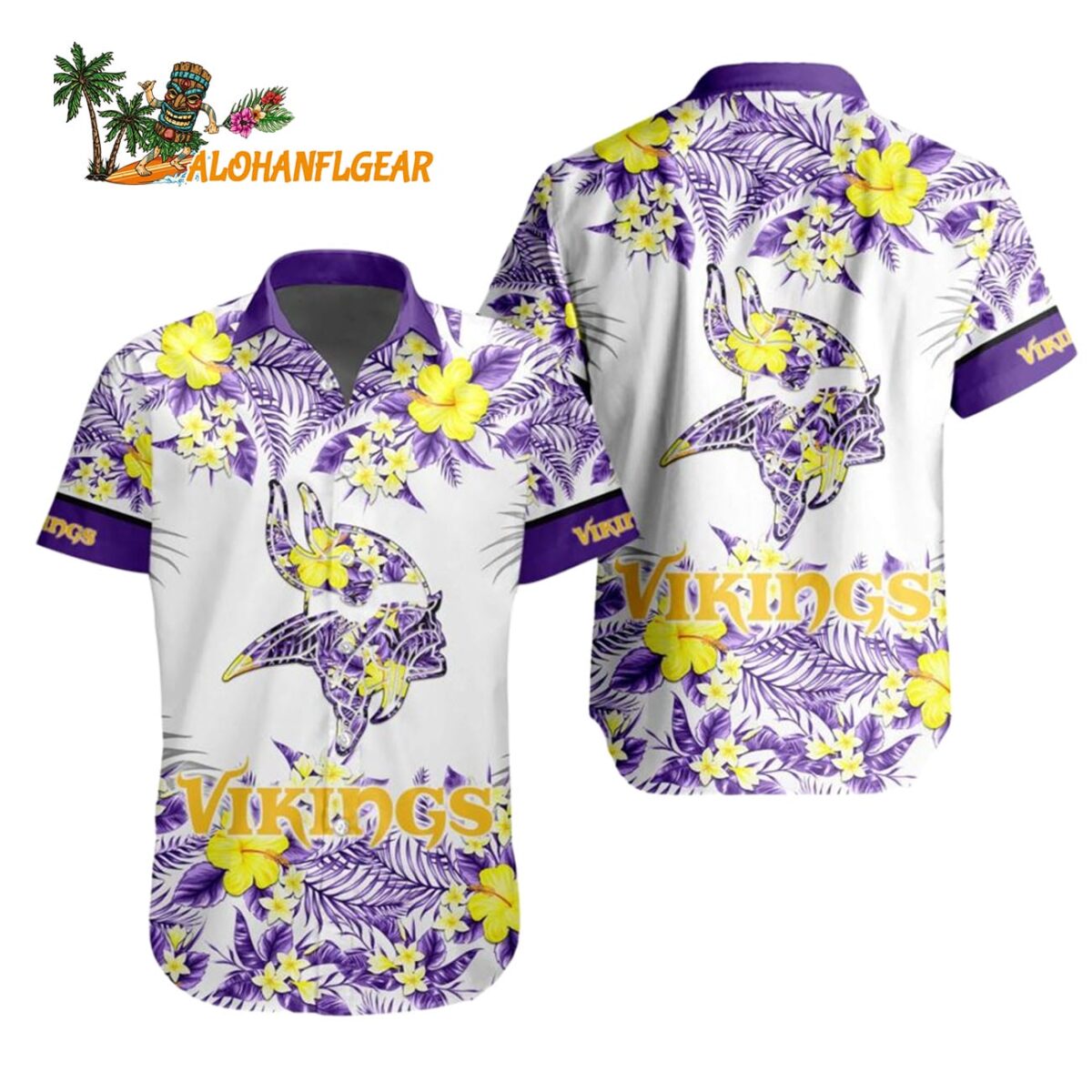 Minnesota Vikings Special Floral Tropical Team Spirit Hawaiian Shirt Minnesota Vikings Aloha Shirt 1