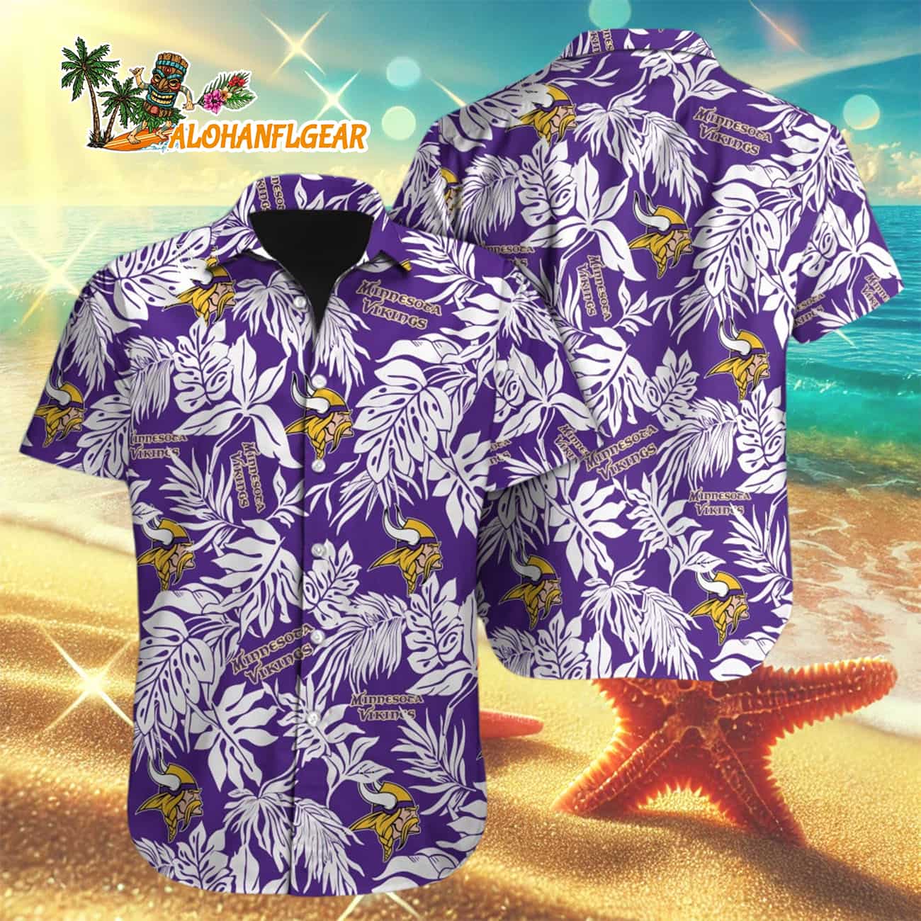 Minnesota Vikings Tropical Leafs Designs Hawaiian Shirt, Minnesota Vikings Aloha Shirt Minnesota Vikings Tropical Leafs Designs Hawaiian Shirt, Minnesota Vikings Aloha Shirt
