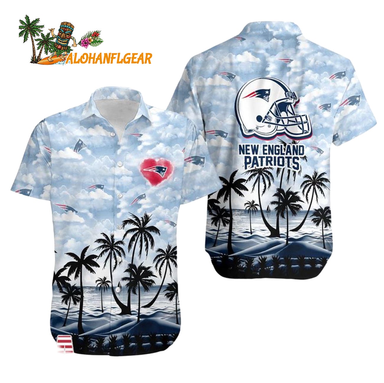 New England Patriots Coconut Palms Limited Edition Hawaiian Shirt, New England Patriots Aloha Shirt New England Patriots Coconut Palms Limited Edition Hawaiian Shirt, New England Patriots Aloha Shirt