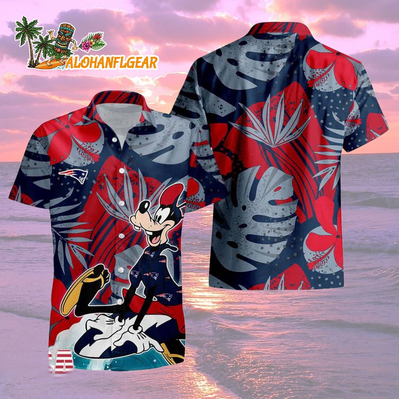 New England Patriots Goofy Disney Limited Edition Hawaiian Shirt, New England Patriots Aloha Shirt New England Patriots Goofy Disney Limited Edition Hawaiian Shirt, New England Patriots Aloha Shirt