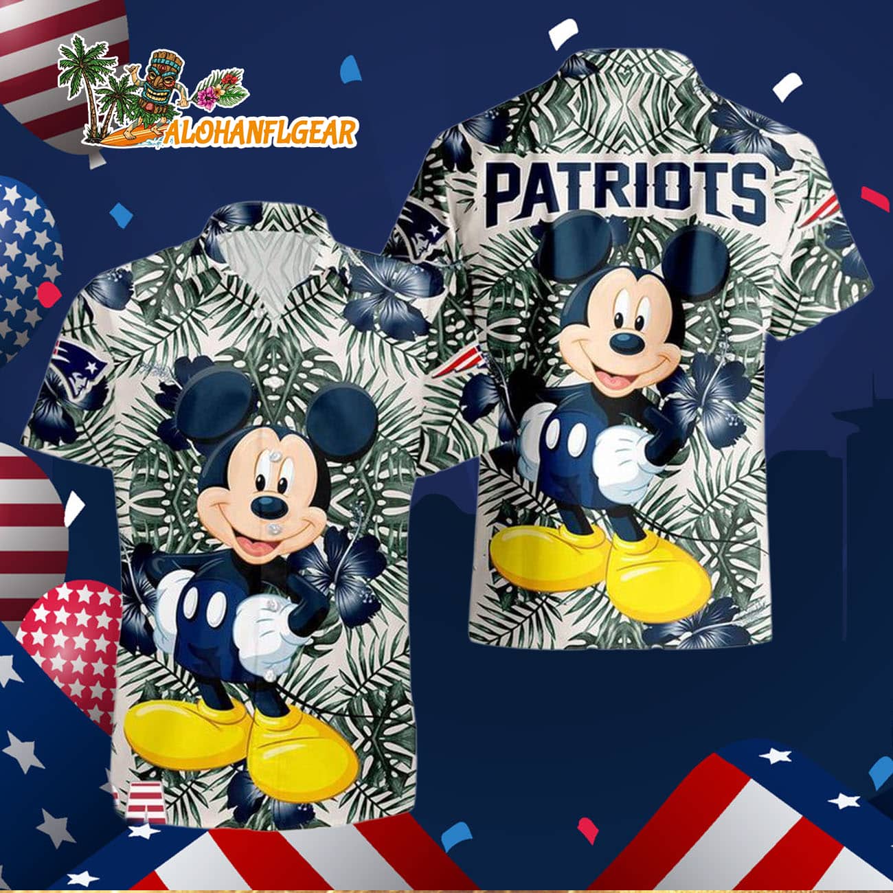 New England Patriots Mickey Disney Limited Edition Hawaiian Shirt, New England Patriots Aloha Shirt New England Patriots Mickey Disney Limited Edition Hawaiian Shirt, New England Patriots Aloha Shirt