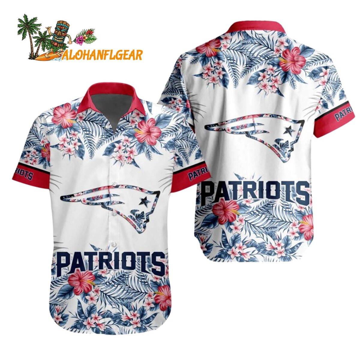 New England Patriots Special Floral Tropical Team Spirit Hawaiian Shirt New England Patriots Aloha Shirt 1