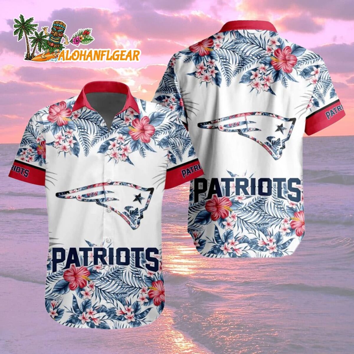 New England Patriots Special Floral Tropical Team Spirit Hawaiian Shirt New England Patriots Aloha Shirt 2