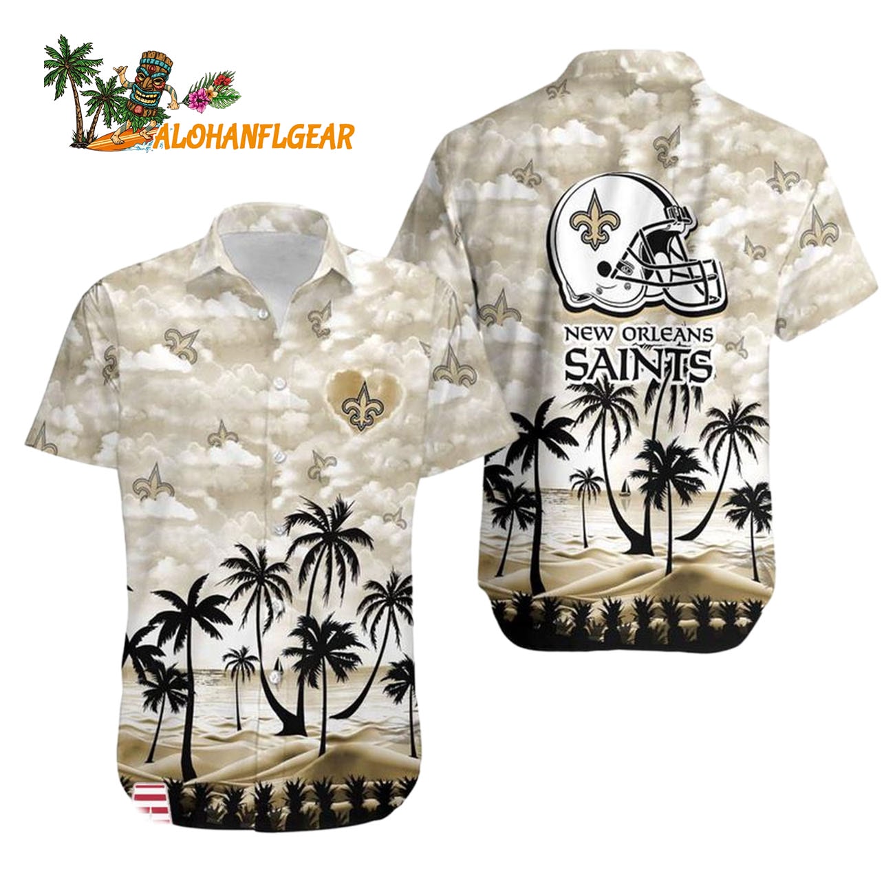 New Orleans Saints Coconut Palms Limited Edition Hawaiian Shirt, New Orleans Saints Aloha Shirt New Orleans Saints Coconut Palms Limited Edition Hawaiian Shirt, New Orleans Saints Aloha Shirt