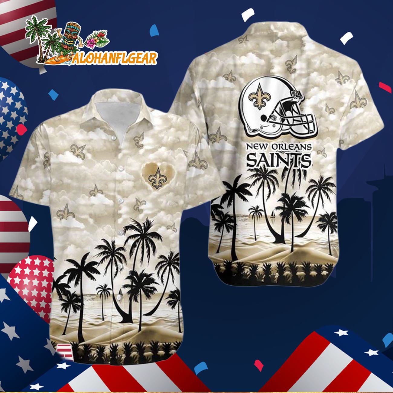 New Orleans Saints Coconut Palms Limited Edition Hawaiian Shirt, New Orleans Saints Aloha Shirt New Orleans Saints Coconut Palms Limited Edition Hawaiian Shirt, New Orleans Saints Aloha Shirt