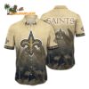 New Orleans Saints Flamingo And Flower Funny Hawaiian Shirt New Orleans Saints Aloha Shirt 1