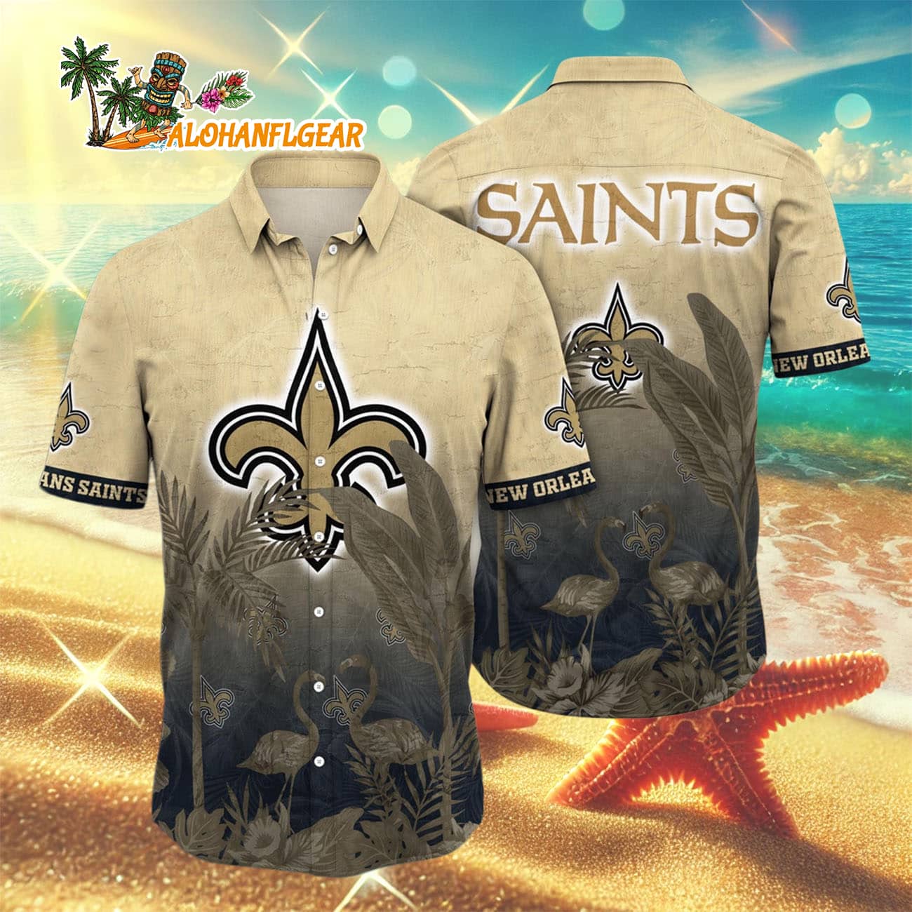 New Orleans Saints Flamingo And Flower Funny Hawaiian Shirt, New Orleans Saints Aloha Shirt New Orleans Saints Flamingo And Flower Funny Hawaiian Shirt, New Orleans Saints Aloha Shirt